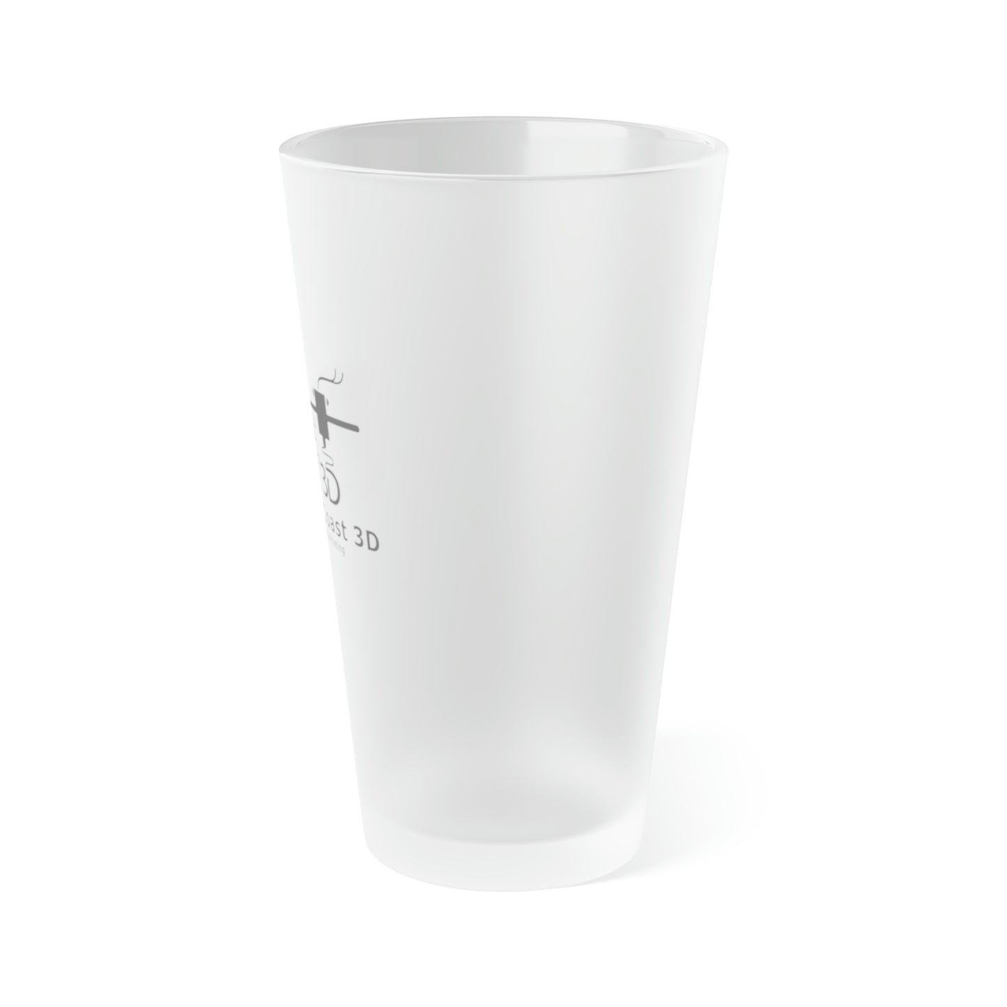 Frosted Pint Glass, 16oz - Treasure Coast 3D