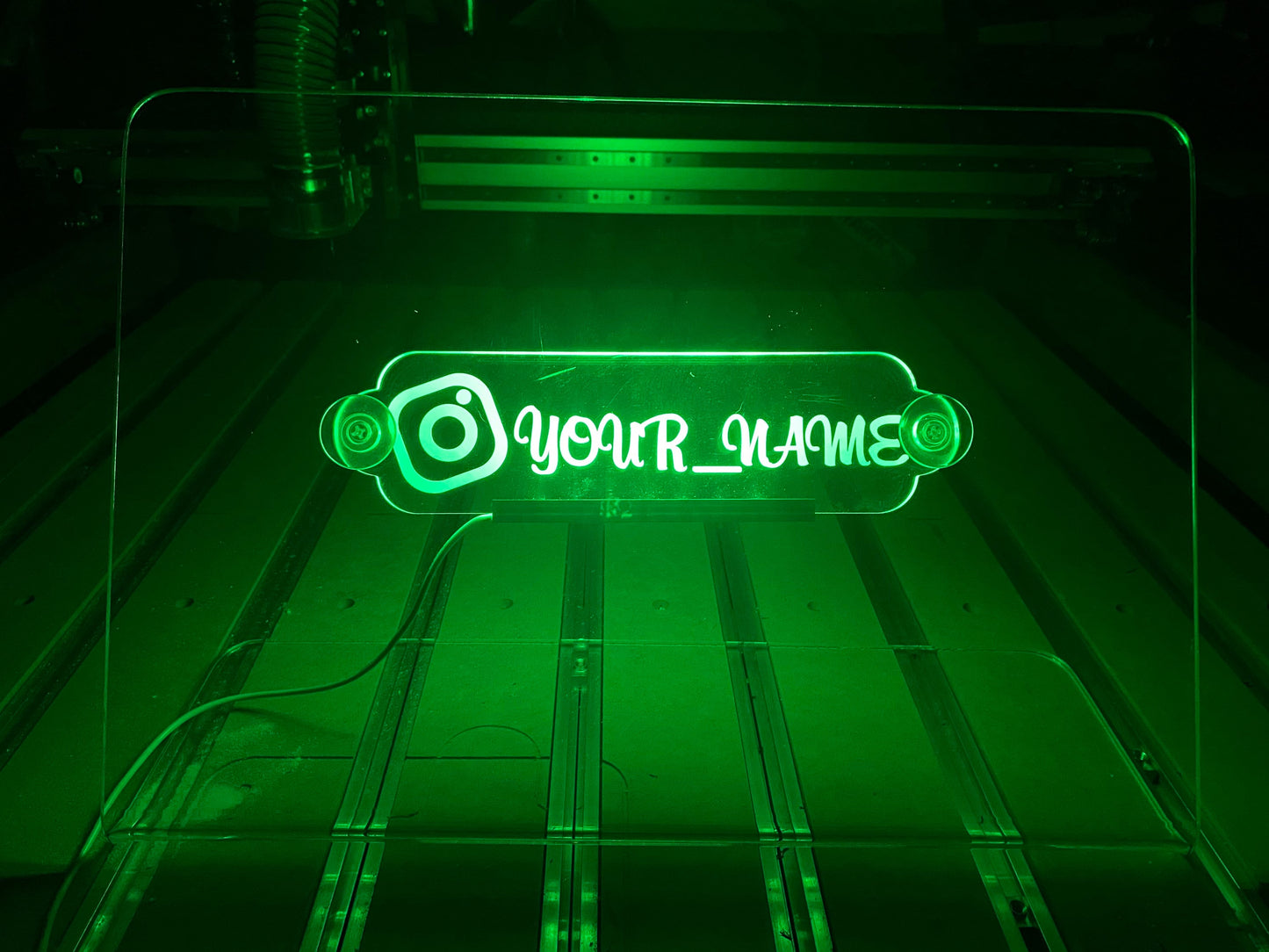 Led lit Instagram name