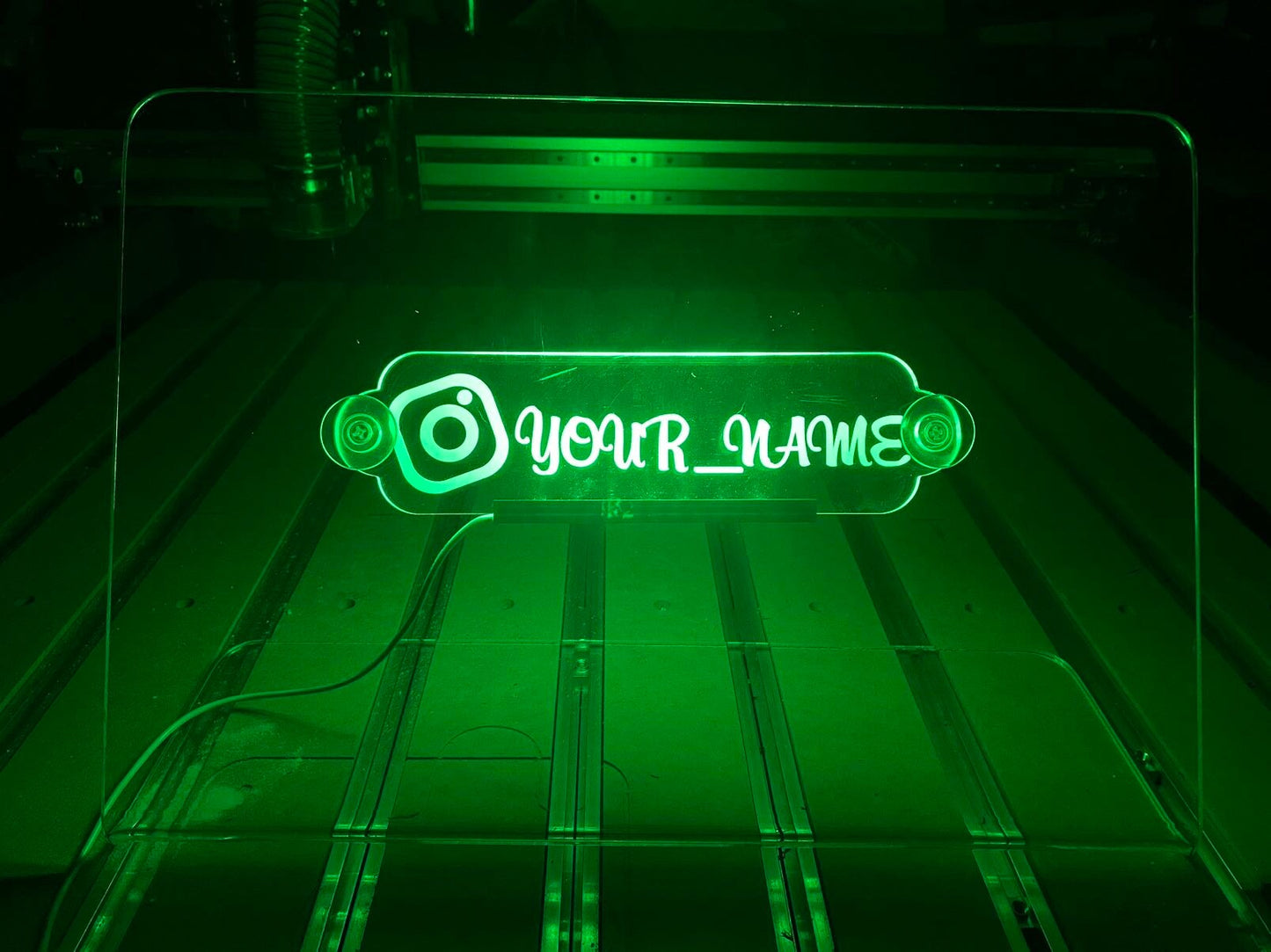 Led lit window sign