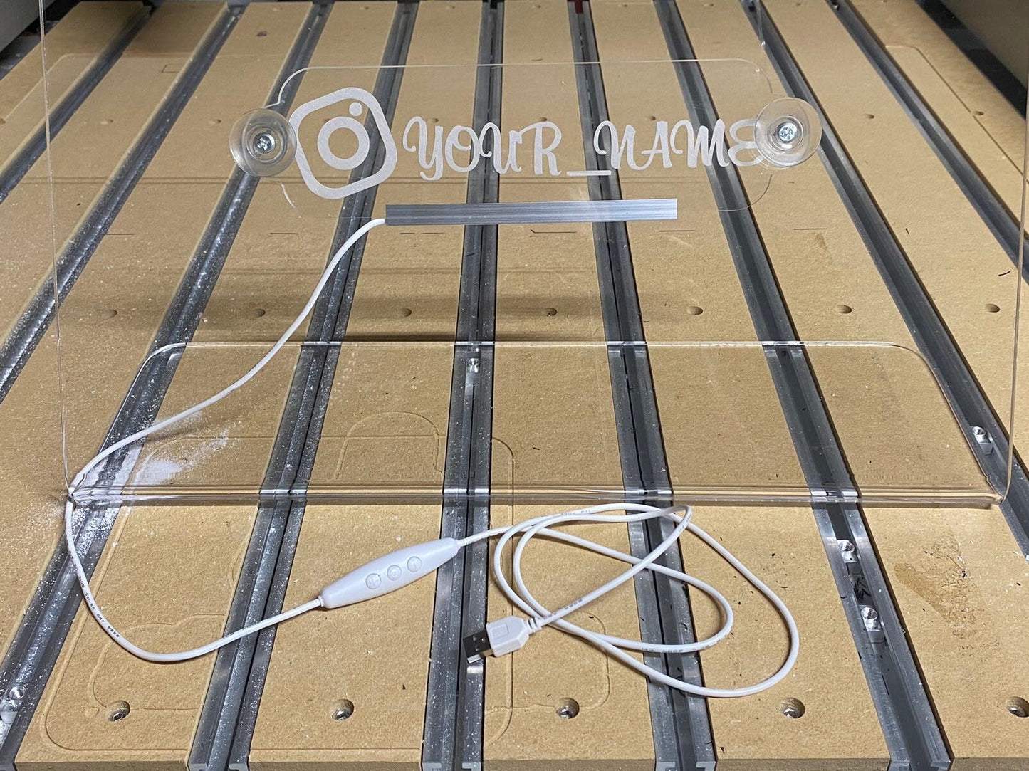 Led lit window sign