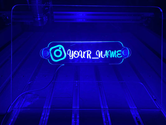 Led lit Instagram name