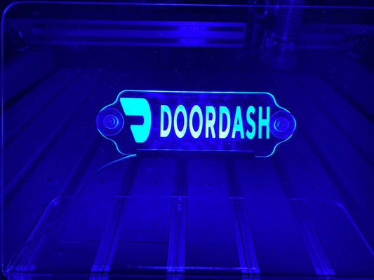 Led lit DoorDash sign