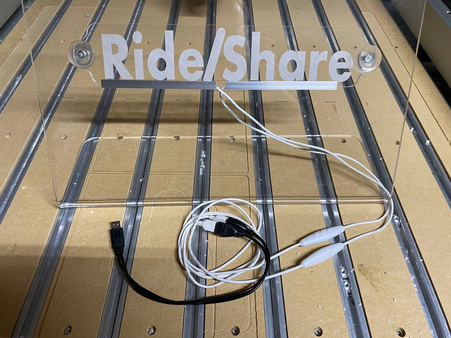 Led lit window sign