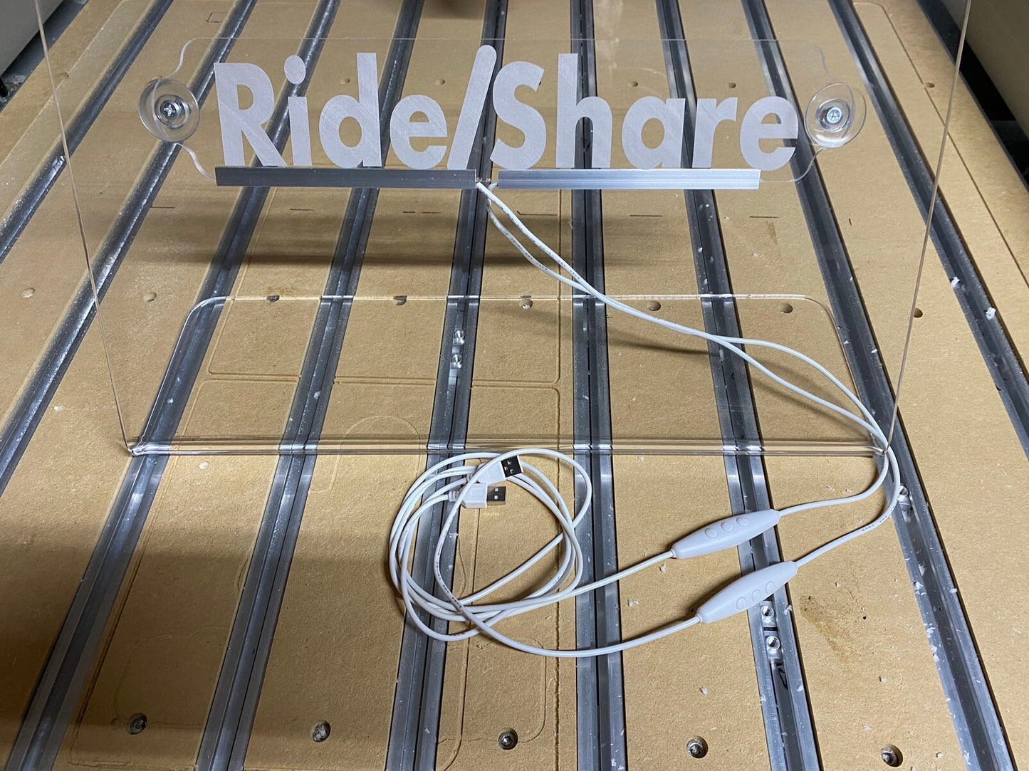 Led lit window sign