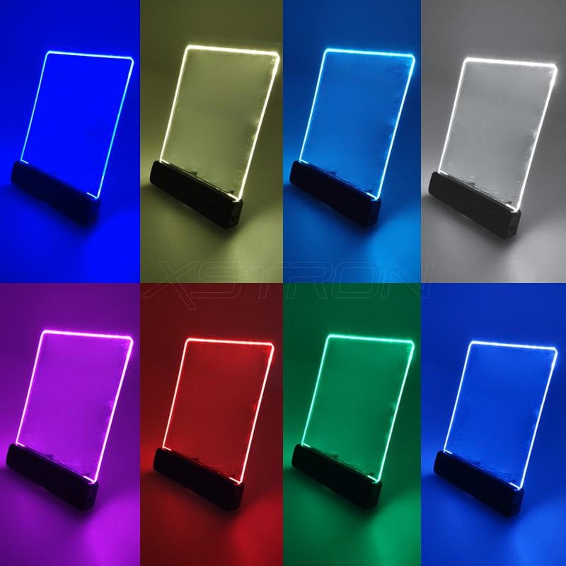 Rechargeable Acrylic Badge RGB Foldable Lamp