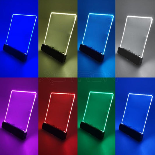 Rechargeable Acrylic Badge RGB Foldable Lamp