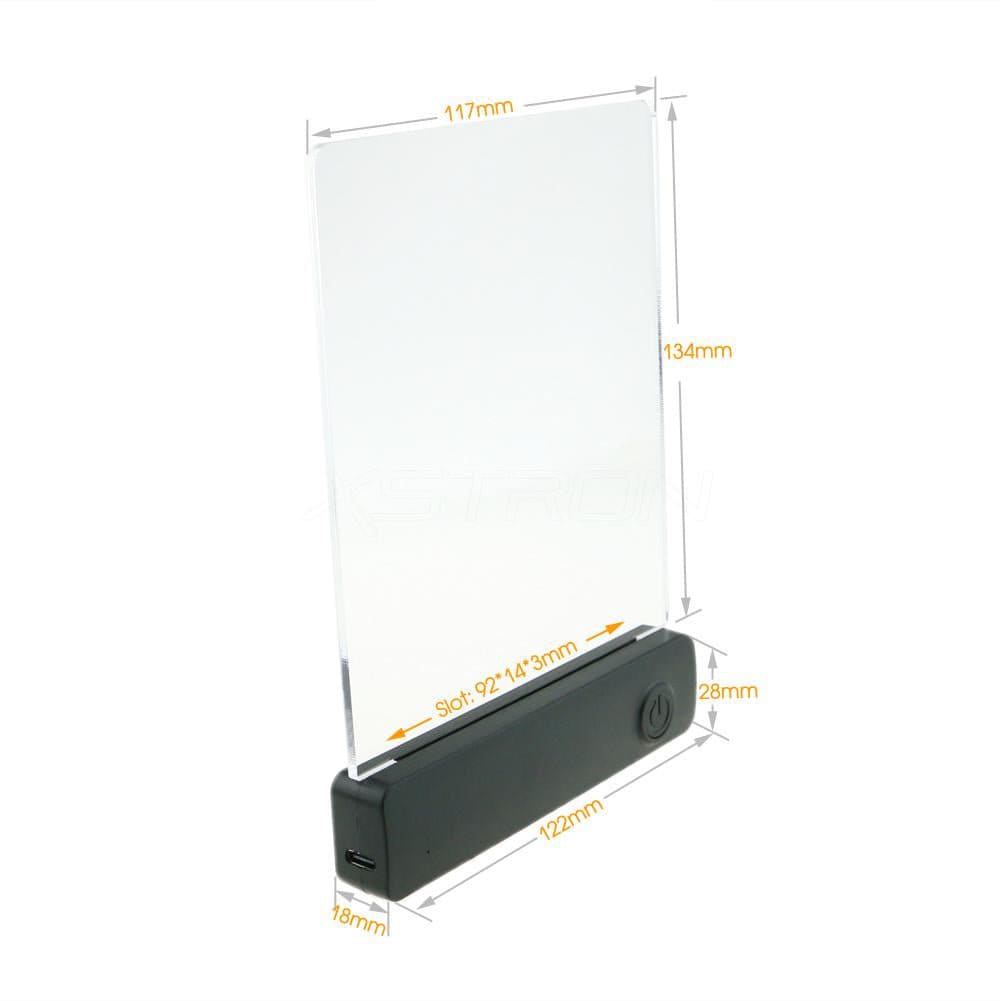 Rechargeable Acrylic Badge RGB Foldable Lamp