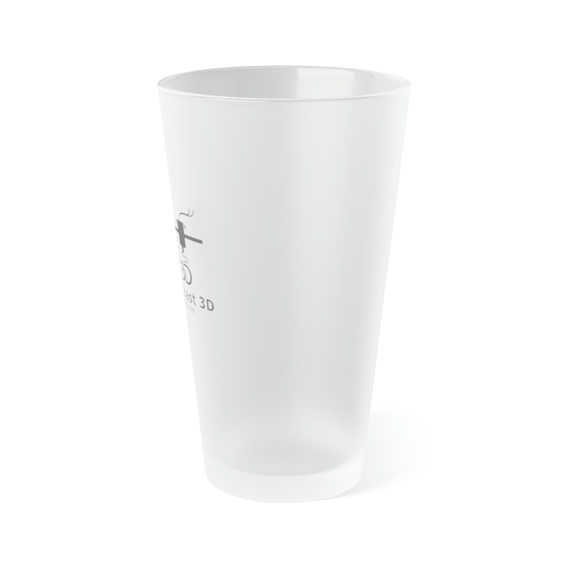 Frosted Pint Glass, 16oz - Treasure Coast 3D