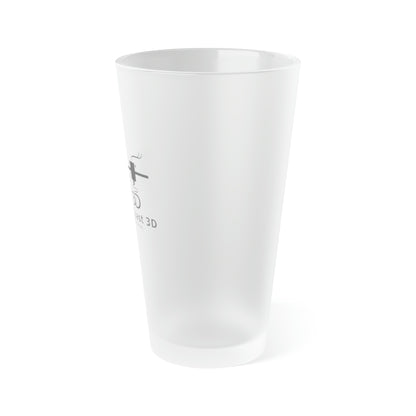 Frosted Pint Glass, 16oz - Treasure Coast 3D