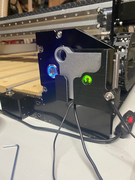 Shapeoko Bitzero v2 with magnetic ground holder and dowel holder