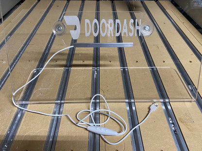 Led lit DoorDash sign