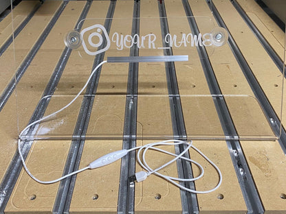 Led lit window sign