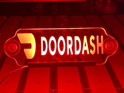 Led lit DoorDash sign