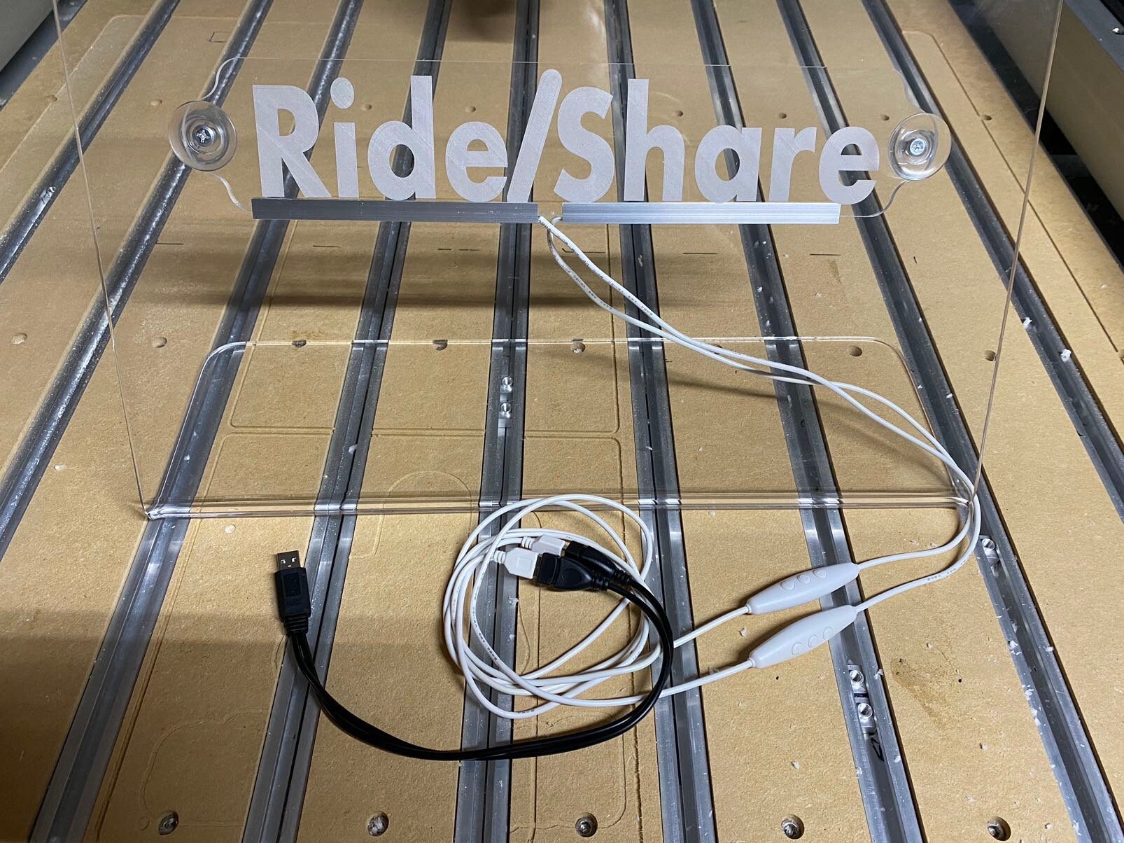 Led lit window sign