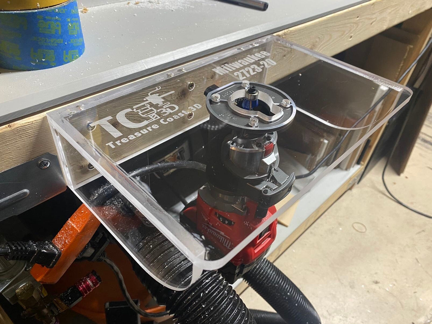 All acrylic router table mount