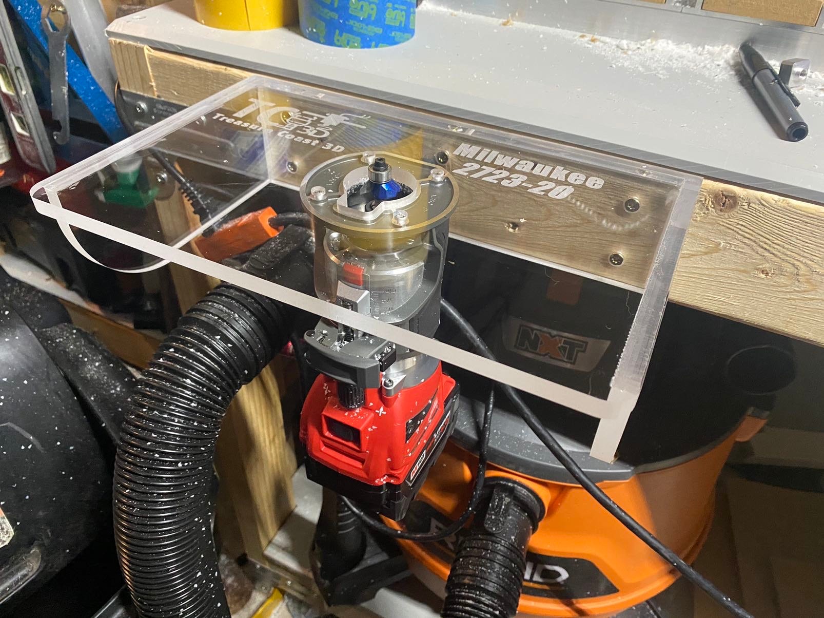All acrylic router table mount