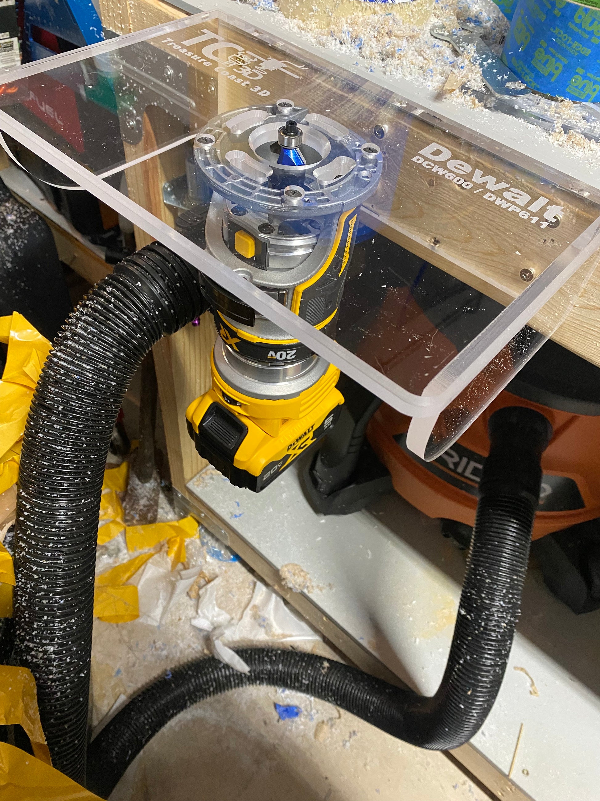 All acrylic router table mount