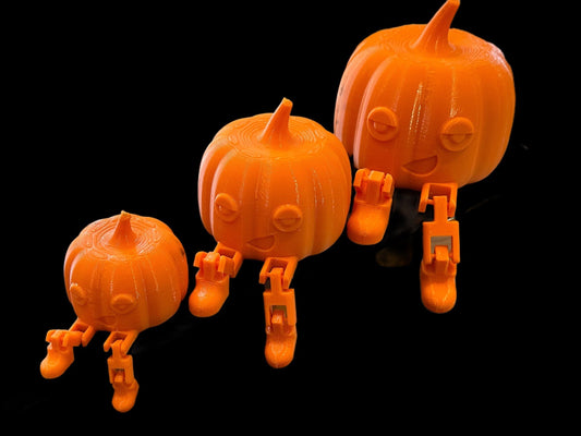 Pumpkin buddy with articulating legs