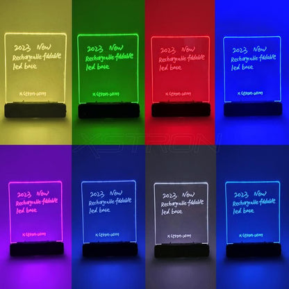 Rechargeable Acrylic Badge RGB Foldable Lamp