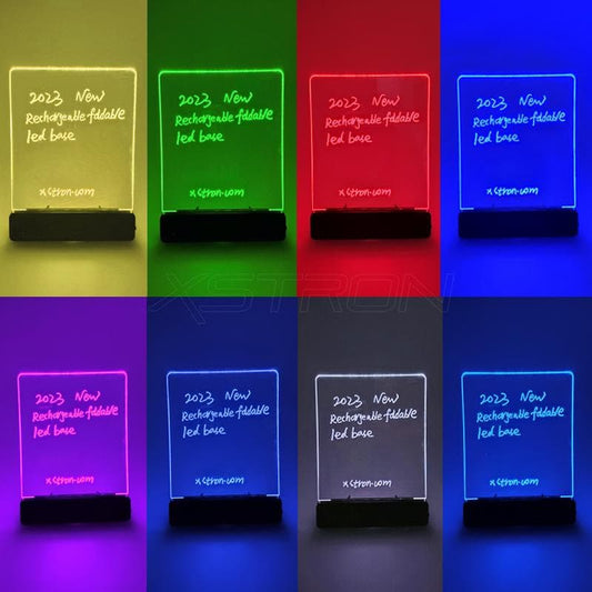 Rechargeable Acrylic Badge RGB Foldable Lamp