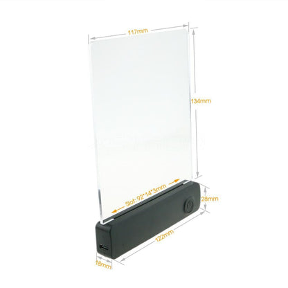 Rechargeable Acrylic Badge RGB Foldable Lamp