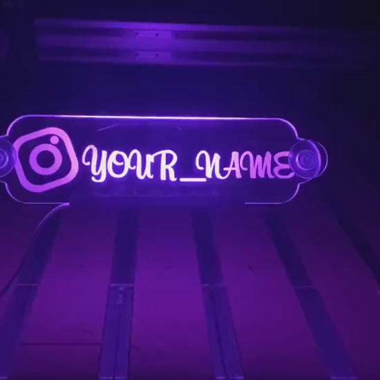 Led lit Instagram name