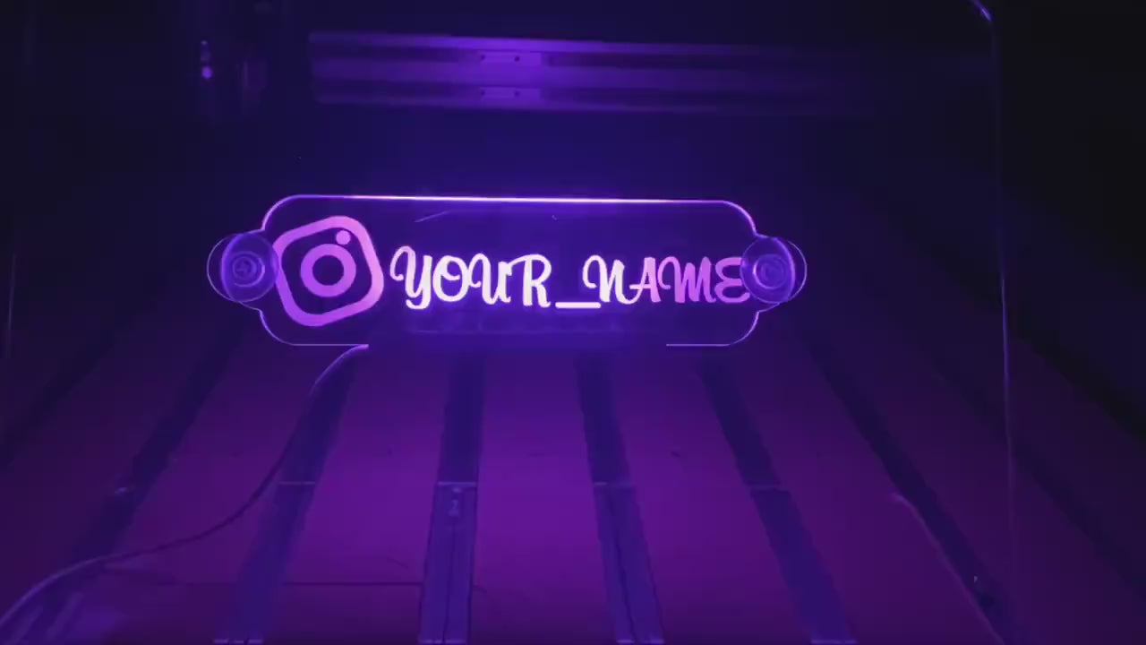 Led lit Instagram name