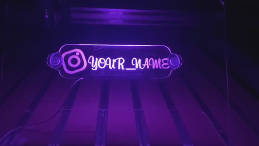 Led lit Instagram name